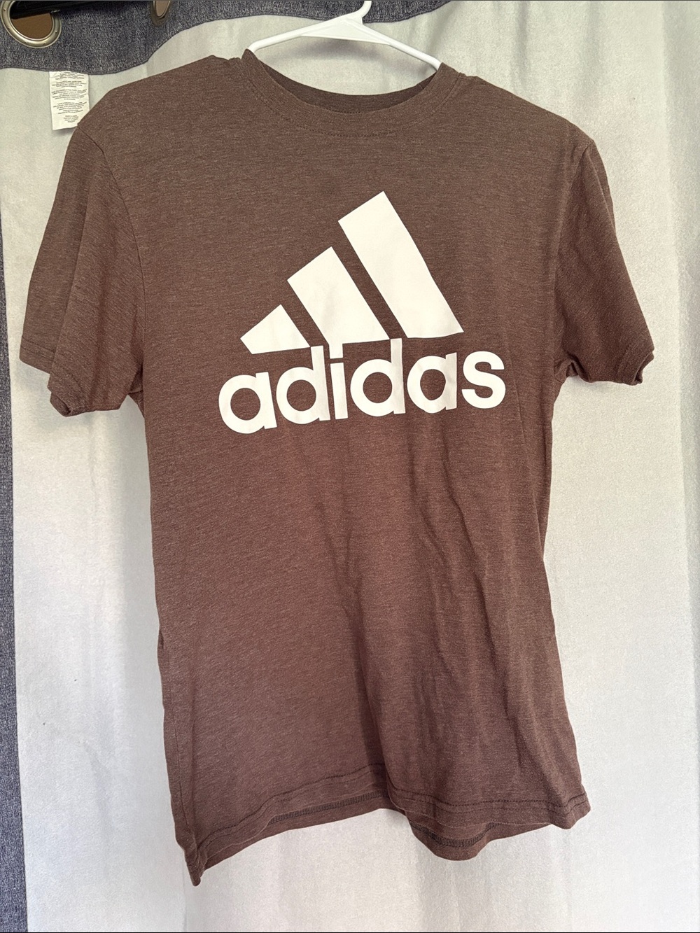 adidas Brown Short Sleeve Tee with White Logo